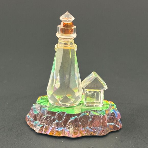Austrian Lead Crystal World Harbor LightHouse Multicolor Figurine Made USA - Picture 3 of 7